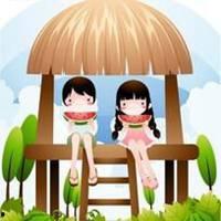 吃瓜情侣头像图文